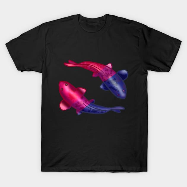 Bisexual LGBTQ Koi Fish T-Shirt by YouAreValid